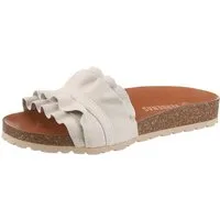 VERBENAS Rocio Roda Pantolette Sommerschuh, Flat mit geschwungenen Laschenstoff