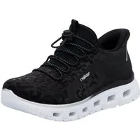 Rieker Sport Slip-On Sneaker, Freizeitsneaker, Schlupfschuh in Leo-Optik, mit MemoSoft-Innensohle