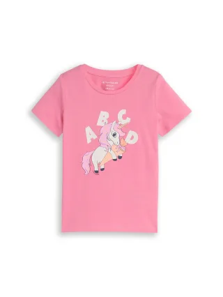 tom tailor kids - T-Shirt mit Print sunrise pink - Gr. - 122