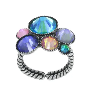 konplott - Ring - Water Cascade Glam blau