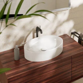 hansgrohe Xuniva Aufsatzwaschtisch 60165450 550x400mm, ohne Hahnloch/Überlauf, weiß