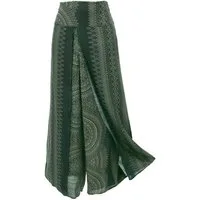Guru-Shop Relaxhose Palazzohose, offene Boho Sommerhose, Hosenrock-.. alternative Bekleidung