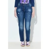Ulla Popken Regular-fit-Jeans Jeans Sammy Vintage-Waschung Destroy-Effekte