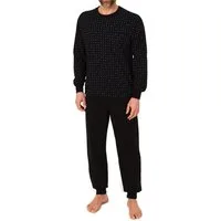 Normann Pyjama Normann Herren Schlafanzug langarm mit Bündchen – auch in Übergröße