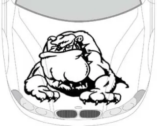 Autoaufkleber für die Motorhaube "Bulldogge Aufkleber "