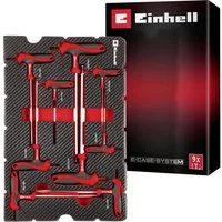 Einhell Werkzeugkoffer T-Griff Schraubendreher-Set 9-tlg. Einleger Pad 370526 Einlage 9teilig