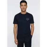 Tommy Hilfiger T-Shirt BRAND LOVE LEFT CHEST RWB TEE regular fit, Rundhals