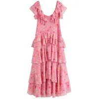LAURA ASHLEY Druckkleid Laura Ashley Cassington Volantkleid (1-tlg)