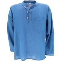 Guru-Shop Hemd & Shirt Nepal Fischerhemd, Goa Hippie Hemd, Yogahemd,.. Ethno Style, alternative Bekleidung