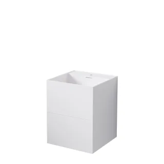 Steinberg Serie 443 Wandwaschtisch aus Solid Surface, matt white, Weiß matt 443 7180 W
