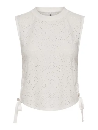 ONLY - ONLSMILLA S/L TIE TOP JRS Cloud Dancer - Gr. - S