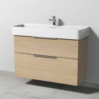 Sanipa 3way Waschtischunterbau zu Laufen VAL Waschtisch mit 2 Auszügen, Eiche-Nordic UM82448
