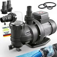 tillvex Sandfilteranlage tillvex® Pool Filterpumpe Poolpumpe Umwälzpumpe (Aufstellpool Spa mit Vorfilter, für Pools Poolpumpe selbstansaugend), Schwimmbadpumpe Poolfilter Umwälzpumpe