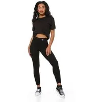 Stark Soul® Leggings Ribbed Leggings für Damen, Fitness-Leggings, Jogginghose mit elastischem Bund und Zwickelnaht
