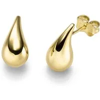 Schmuck Krone Paar Ohrstecker Paar Ohrstecker Tropfen 13x6,7mm aus 585 Gelbgold, Gold 585