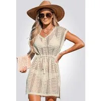 Cupshe Strandkleid Gewebter Minirock Sommer Strandbekleidung