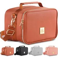 UMAMI Kühltasche 4L, Lunchbag für Arbeit, Reisen, Büro, Picknick, Mini-Lunchbag Isoliert aus veganem Leder, Faltbare Lunchtasche