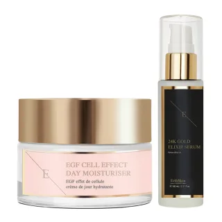 Anti-Falten-Elixier Serum 24k Gold 60ml + EGF Cell Effect Day Moisturiser 50ml