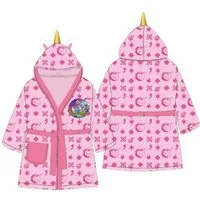 Unicorn Academy Kinderbademantel Bademantel mit Kapuze Gürtel & Tasche für Mädchen Rosa