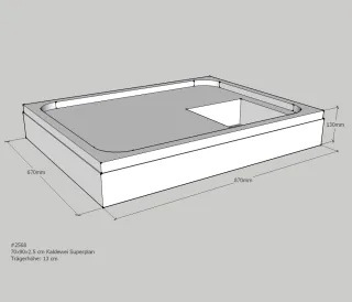 Neuesbad Wannenträger für Kaldewei Superplan 70x90x2,5 SD21839