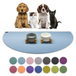 SANOZOO ® - Napfunterlage Halbrund - Öko-Tex und Made in Germany hellblau 30 cm, 60 cm