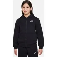 Nike Sweatshirt K NSW CLUB FLC HD FZ LS LBR BLACK/WHITE