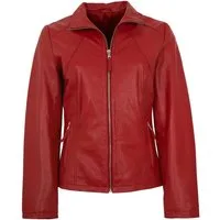 Maddox Lederjacke Diana MADDOX - Damen Lederjacke Lammnappa rot