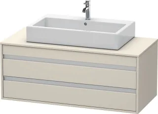 Duravit Ketho Konsolenwaschtischunterbau wandhängend Taupe Matt 1200x550x496 mm - KT665609191 KT665609191