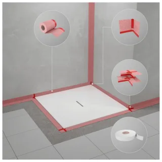 Villeroy und Boch Dichtsystem U94091100 für alle Duschwannenmodelle, für Einbau