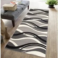 Mazovia Läufer Läufer Flurläufer Modern für Vorzimmer 70 cm Breit Grau, 70 x 100 cm, Kurzflor, Meterware, Höhe 8 mm