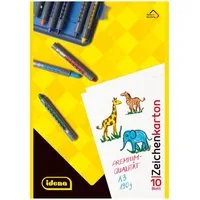 Idena Zeichenkartonblock Idena Zeichenkarton A3 10 Blatt 190g FSC-Mix