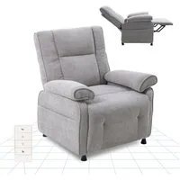 FLEXISPOT Relaxsessel Elektrischer Ergonomischer Fernsehsessel mit stufenloser Liegefunktion (mit stufenloser Liegefunktion 105°–155°, zusätzliche Schnellbedienung für Aufrichten & Zurückstellen), extra dicke Polsterung, große Seitentasche, belastbar