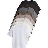 The Set T-Shirt The Set Essential leichte T-Shirts, 8er-Pack (8-tlg)