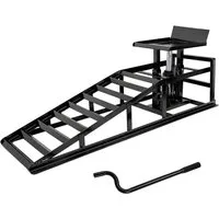 TRUTZHOLM Auffahrrampe mit hydraulischem Wagenheber Hubhöhe 24-36 cm Tragkraft 2000 kg (1-St), höhenverstellbar,115x34x43(LxBxH),maximale Belastung je Rampe 2000kg