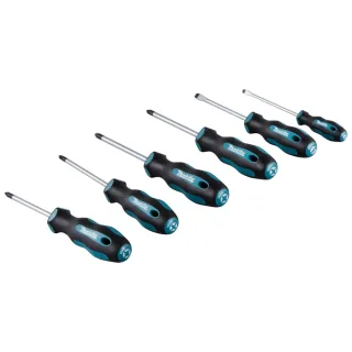 Makita Schraubendreher-Set Schlitz Kreuz magnetisch 6-teilig - E-10528