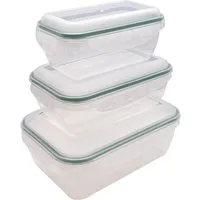 BONETTI Frischhaltedose, Kunststoff, Silikon, (6-tlg., 2 x 3er Set), rechteckig