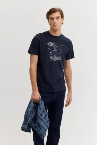 BASEFIELD - Rundhals T-Shirt 1/2 night blue - Gr. - 3XL