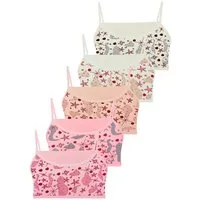 LOREZA Bustier 5er Set Mädchen Bustier BH - Mix - Bunt (Set, 5-tlg., 5er-Pack)