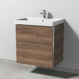 Sanipa 3way Waschtischunterbau zu Villeroy & Boch Avento Waschtisch mit 2 Auszügen, Eiche-Tabak BR62150