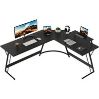 GUNJI Eckschreibtisch L-förm Computertisch Schreibtisch Gamer Tish 120/130/160 (Schreibtisch,130CM Computertisch L Form, PC Tisch,mit Monitorständer)