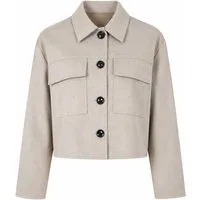 ITALY VIBES Jackenblazer - Velours-Hemdjacke - modischer kurz Blazer für Damen ONE SIZE - passend für Größen XS - M