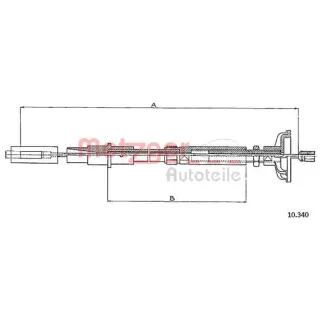 Metzger Kupplungsseil Seat Toledo VW Golf Jetta 10.340