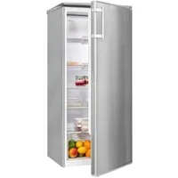 exquisit Kühlschrank KS185-4-HE-040E inoxlook, 123,2 cm hoch, 55 cm breit, Perfekte Kühlung für jede Küche: 190 L, schnell & flexibel einsetzbar