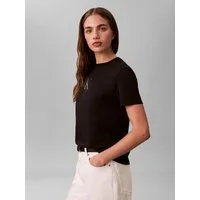Calvin Klein Jeans T-Shirt Regular Fit, glänzender Logodruck, Rundhalsausschnitt
