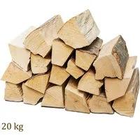 Flameup Kaminholz Brennholz Kaminholz Holz 20kg Ofen Kamin Kaminofen Grill Buche 25 cm, 20 kg