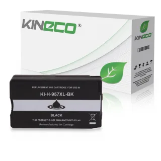 Tintenpatrone kompatibel zu HP 957XL L0R40AE XXL Schwarz