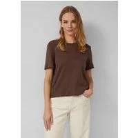 s.Oliver Kurzarmshirt T-Shirt Verkürztes T-Shirt aus Interlockjersey