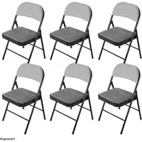 HTI-Living Klappstuhl Klappstuhl Wedigo Velvet Grau 6er-Set (Set, 6 St), Gästestuhl Familienfeiern Firmenveranstaltungen