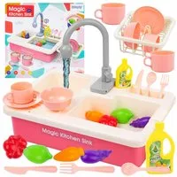 Kinderplay Dolls & Strollers Spielküche Spielküchen-Spülbecken – Realistischer Wasserkreislauf – Rollenspiel Kunststoff
