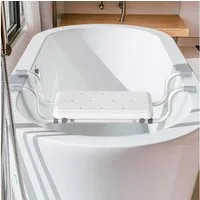 AKKEE Badewannensitz 72/77/82 cm Verstellbar Tragkraft 136 kg Mit Ablauflöchern, belastbar bis 136 kg